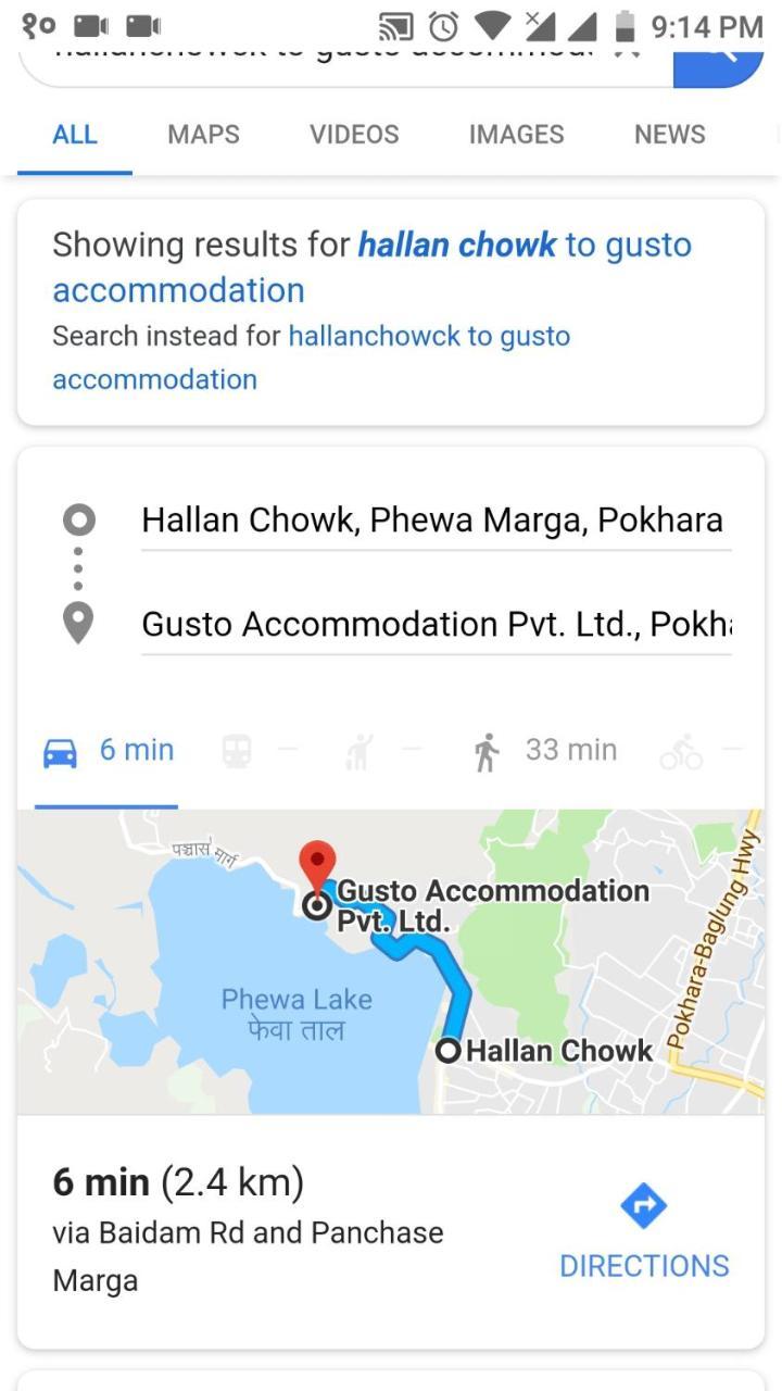 Gusto Accommodation Pokhara Luaran gambar